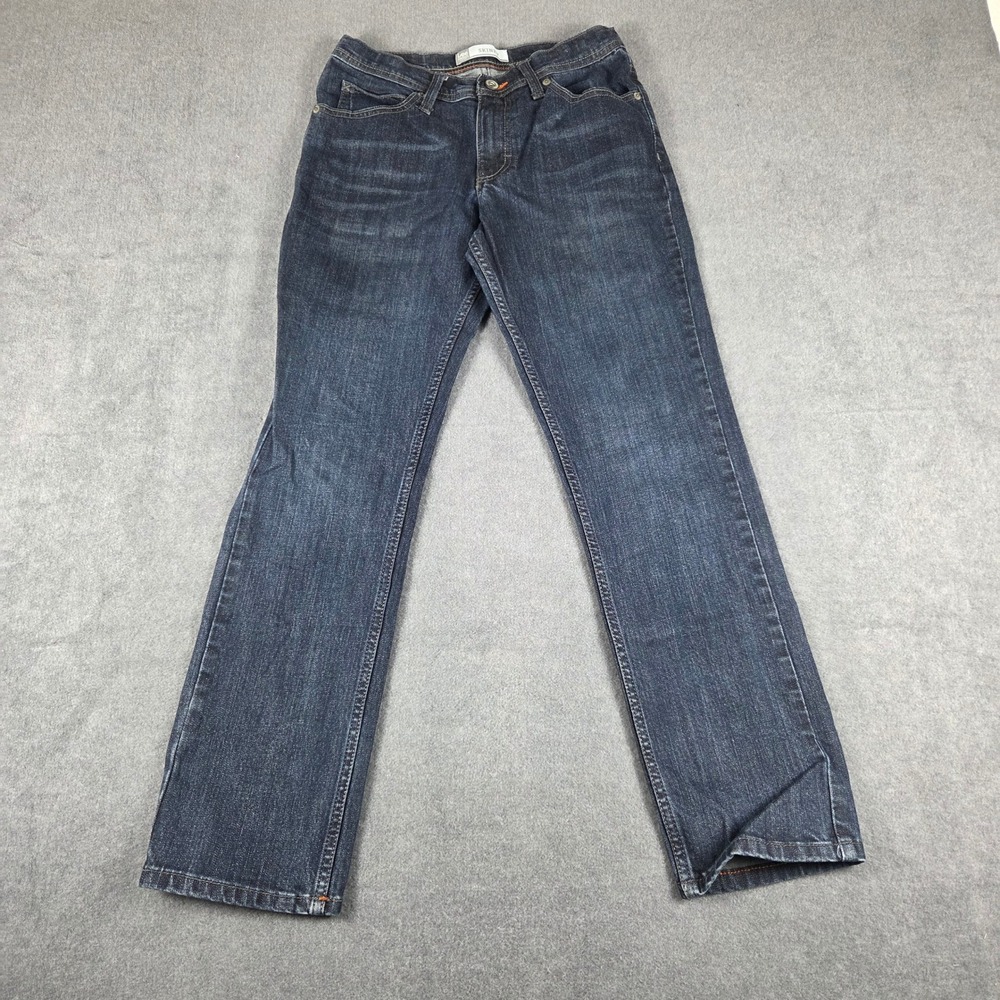 Lee Dungarees Skinny Jeans Size 16 Regular Dark Wash Stretch Denim